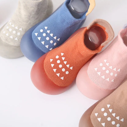 PROSPERBABY Summer New Combed Cotton Anti slip and Breathable Soft Sole Shoes Walking Shoes Mesh Faced Floor Socks
