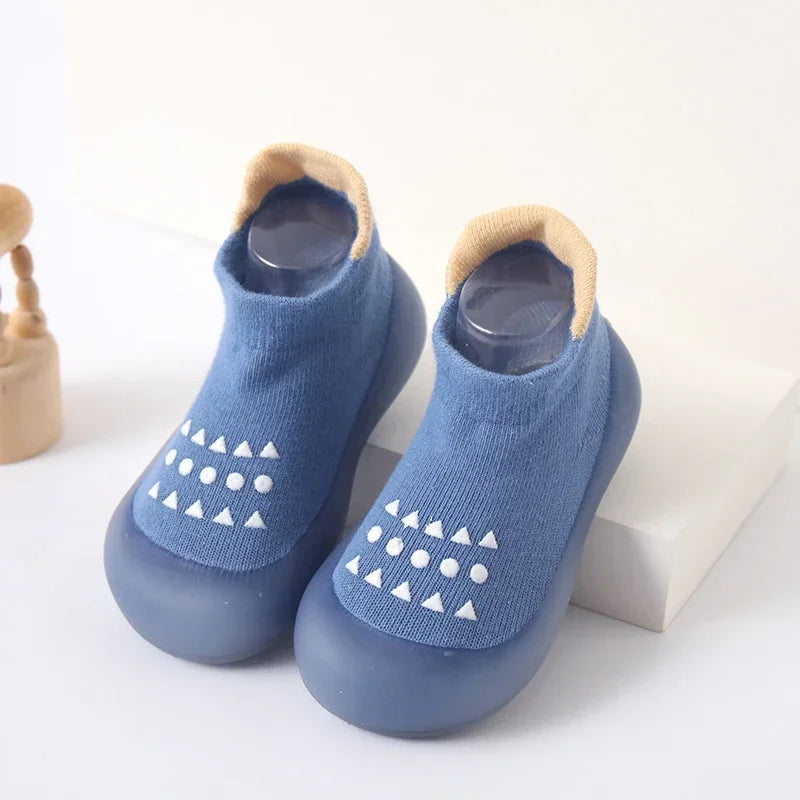 PROSPERBABY Summer New Combed Cotton Anti slip and Breathable Soft Sole Shoes Walking Shoes Mesh Faced Floor Socks