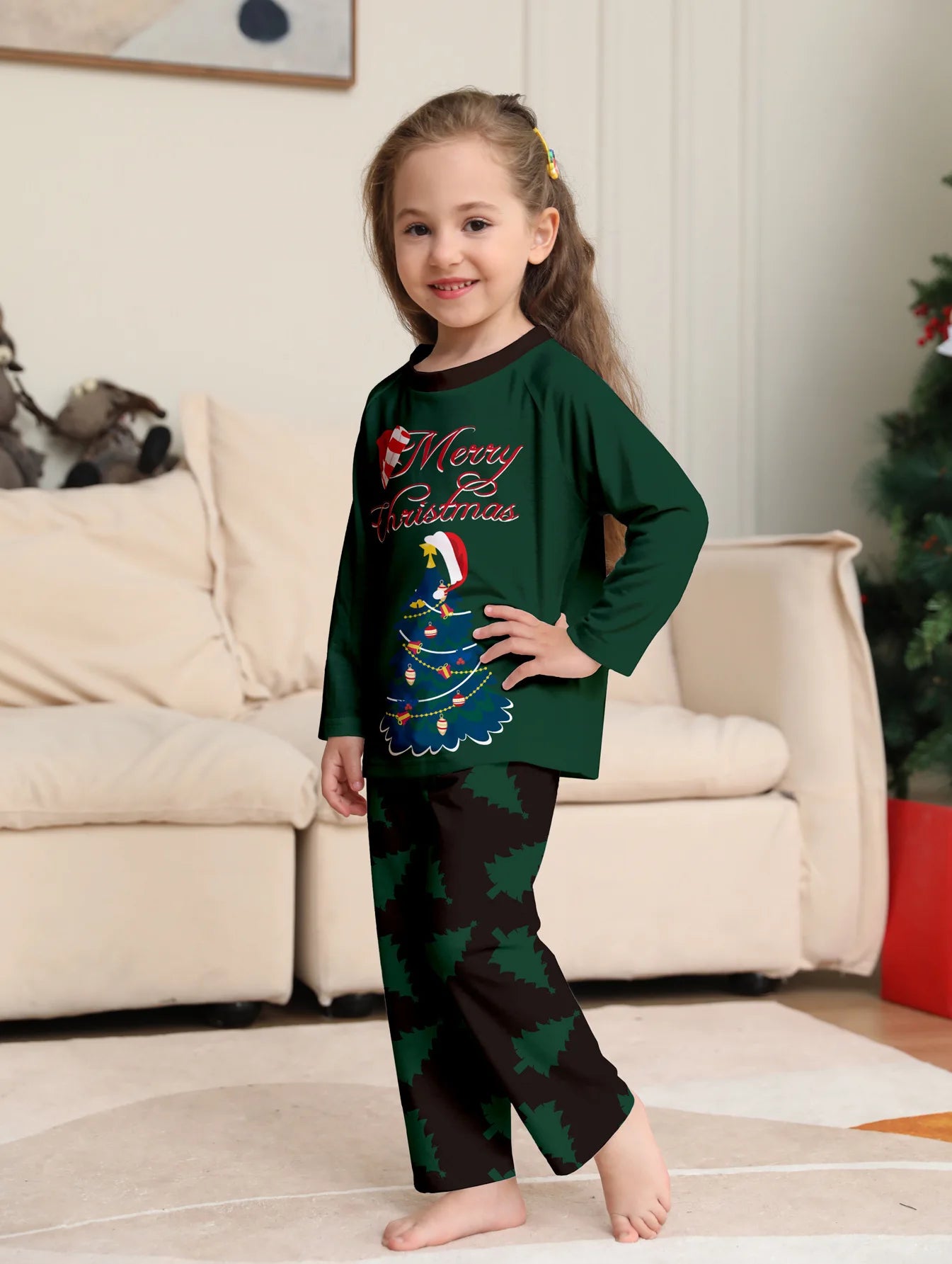 Christmas Family Pajamas Matching Outfits American Sizes (Merry Christmas)