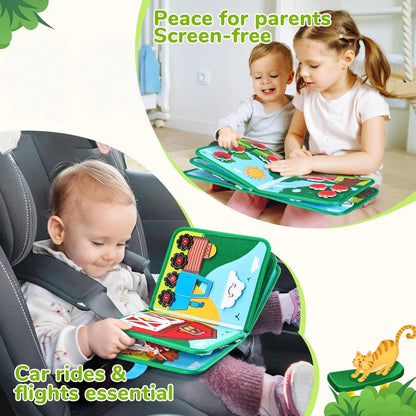 Toddlers Toy Busy Book 3D Baby Story Cloth Activities Felt Quite Book Board Preschool Learning Education Travel Toys