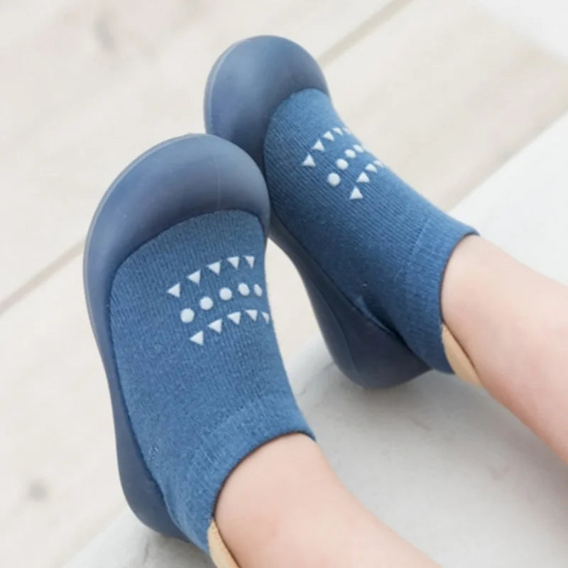 PROSPERBABY Summer New Combed Cotton Anti slip and Breathable Soft Sole Shoes Walking Shoes Mesh Faced Floor Socks