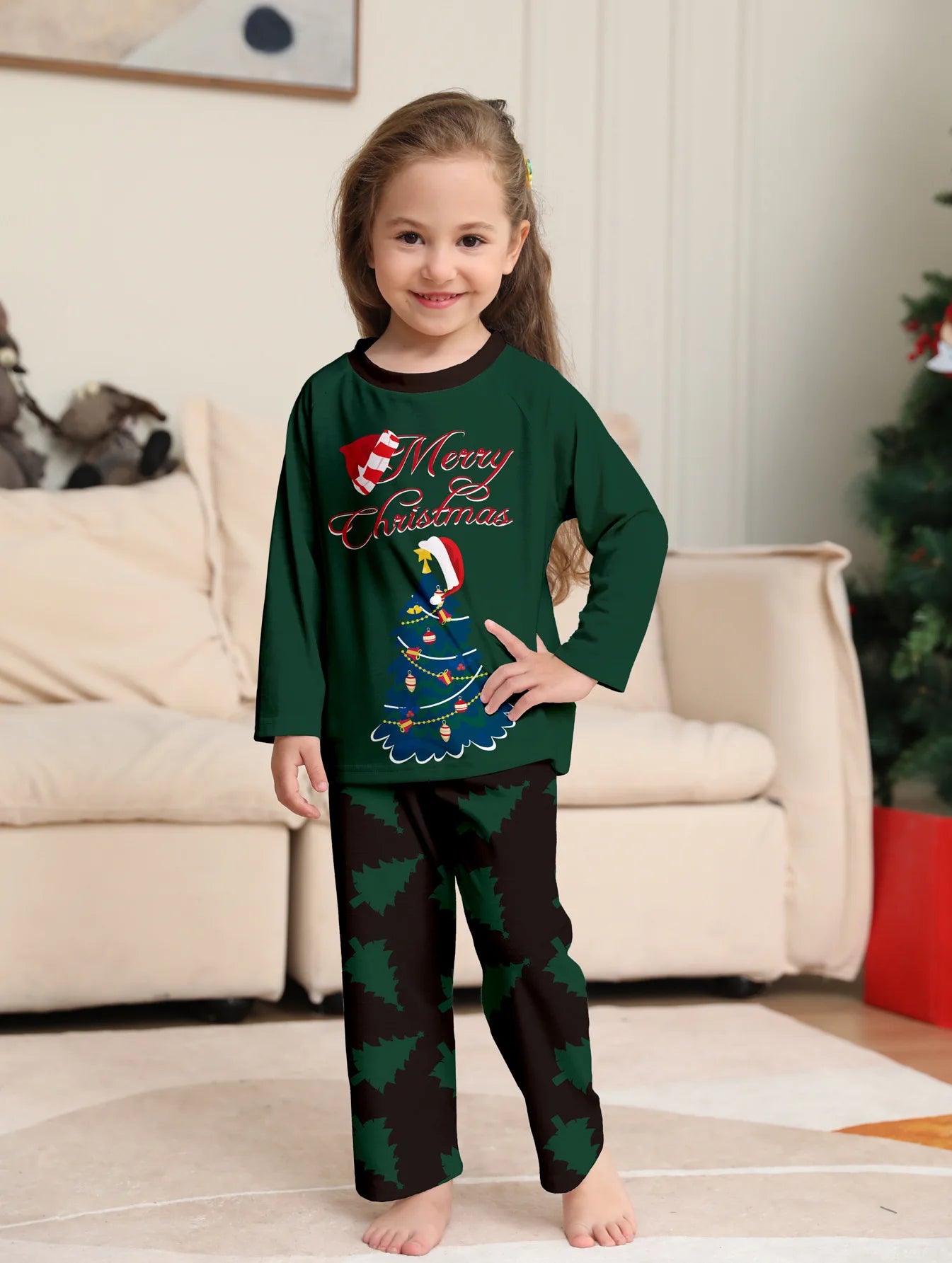 Christmas Family Pajamas Matching Outfits American Sizes (Merry Christmas)
