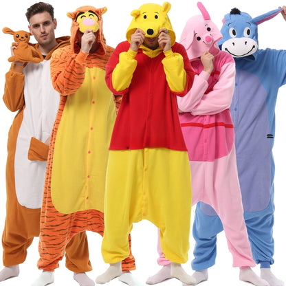 Winnie the Pooh Adult Character Pajama Onesies Cosplay
