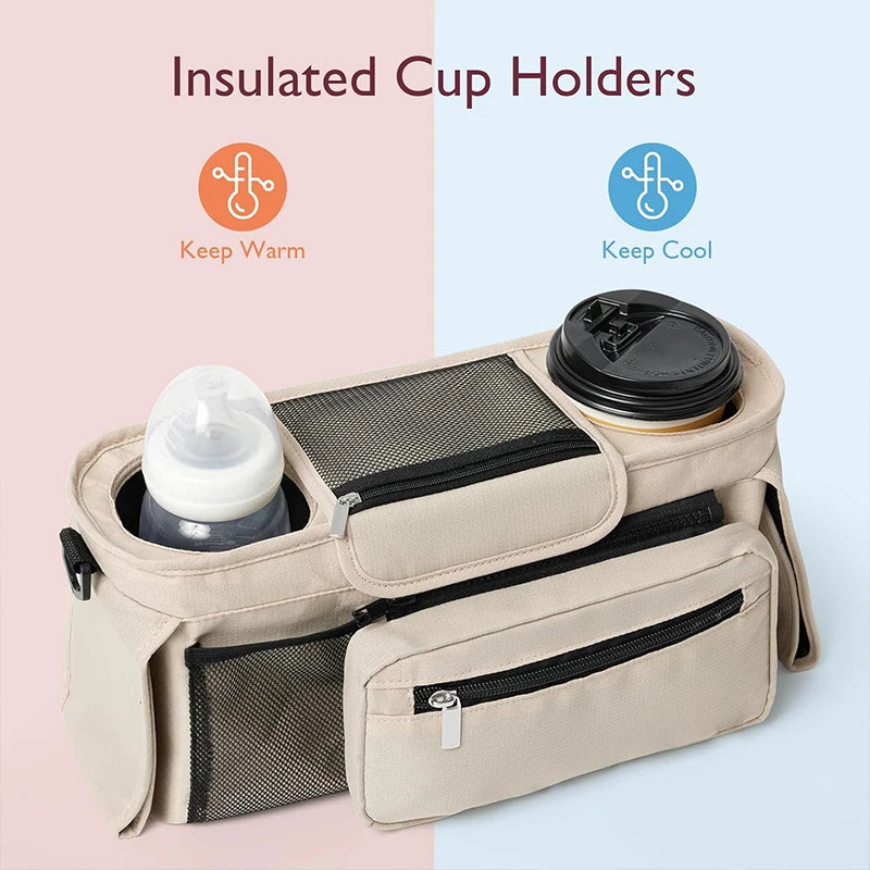 Stroller Storage Large Capacity Travel Hanging Bag Mommy Bag Phone Bottle Holder Diaper Bags BabyStroller Accessories