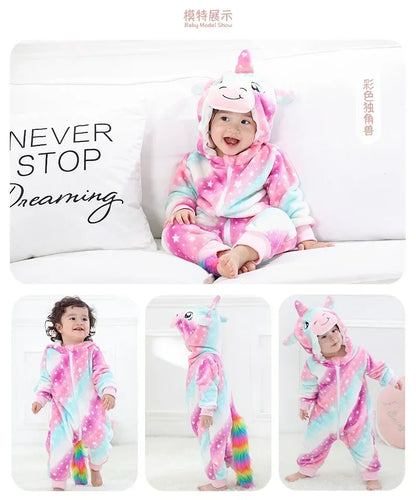 Cute ANIMAL Cosplay Costumes BoysGirls Jumpsuit BabyRompers Clothes Pajamas