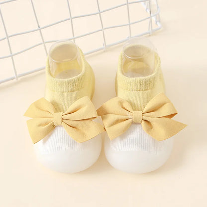 PROSPERBABY Socks Shoes Cute Soft Rubber Sole Floor Sneaker Booties First Time Walker