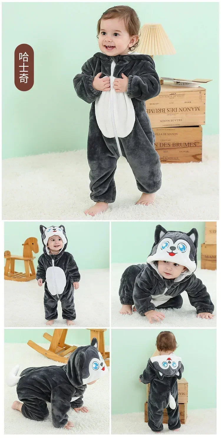 Cute ANIMAL Cosplay Costumes BoysGirls Jumpsuit BabyRompers Clothes Pajamas