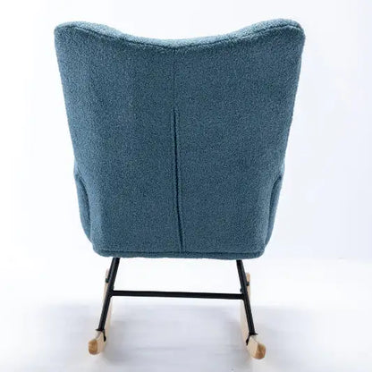 Soft Teddy Fabric Rocking Chair For Nursery